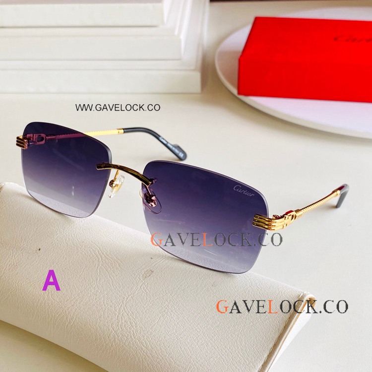 2021 AAA Copy Cartier Sunglasses CT0295S Purple Lenses